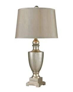 Set Of 2 Antique Mercury Glass LED Table Lamps