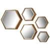 Set Of 5 Hexagonal Beveled Mirrors -Ruelala 3050052976 RLLD 1