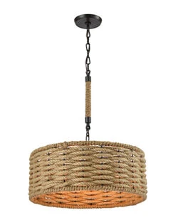 Weaverton 3-Light Rope Chandelier