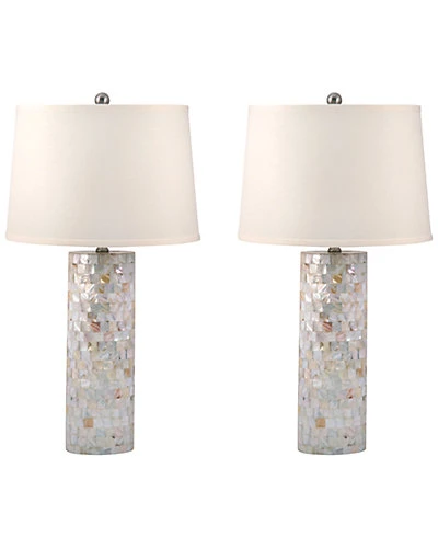 Mother Of Pearl Cylinder Table Lamps Set Of 2 3 Mother Of Pearl Cylinder Table Lamps Set Of 2