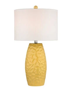 27in Sunshine Yellow Ceramic Table Lamp