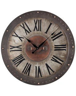 Metal Roman Numeral Outdoor Wall Clock