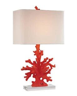28in Red Coral Table Lamp