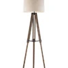 Wooden Brace Tripod Floor Lamp