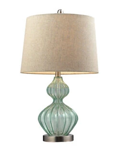 Smoked Glass Table Lamp