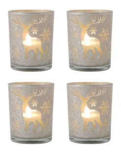 Set Of 4 Pillar Holders