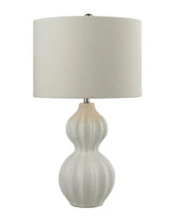 26in Ribbed Gourd Table Lamp