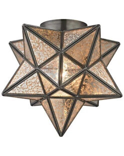Sirius Oiled Bronze 10-Inch Metal Flush Mount