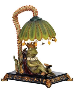 Sleeping King Frog Mini Table Lamp