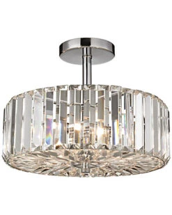 Clearview 3-Light Semi Flush Chandelier