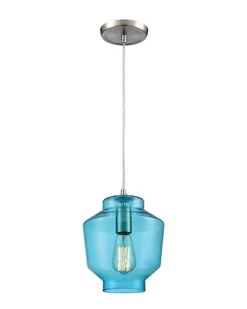 Barrel 1-Light Pendant Satin Nickel