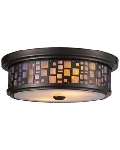 Tiffany 2-Light Flush Mount In