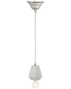 23in White Marble Hexagonal Hanging Lamp