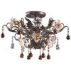 3-Light Deep Rust Semi Flush -Ruelala 3050816009 RLLD 1