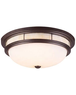 3-Light Tiffany Flush Mount