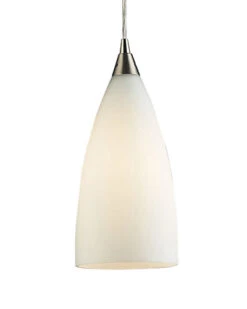 1-Light Satin Nickel Pendant
