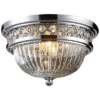 2-Light Polished Chrome Flush Mount -Ruelala 3050816177 RLLD 1